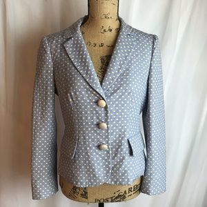 Moschino Cheap And Chic Polka Dot Blazer Women’s Small Blue Yellow Jacket Quirky
